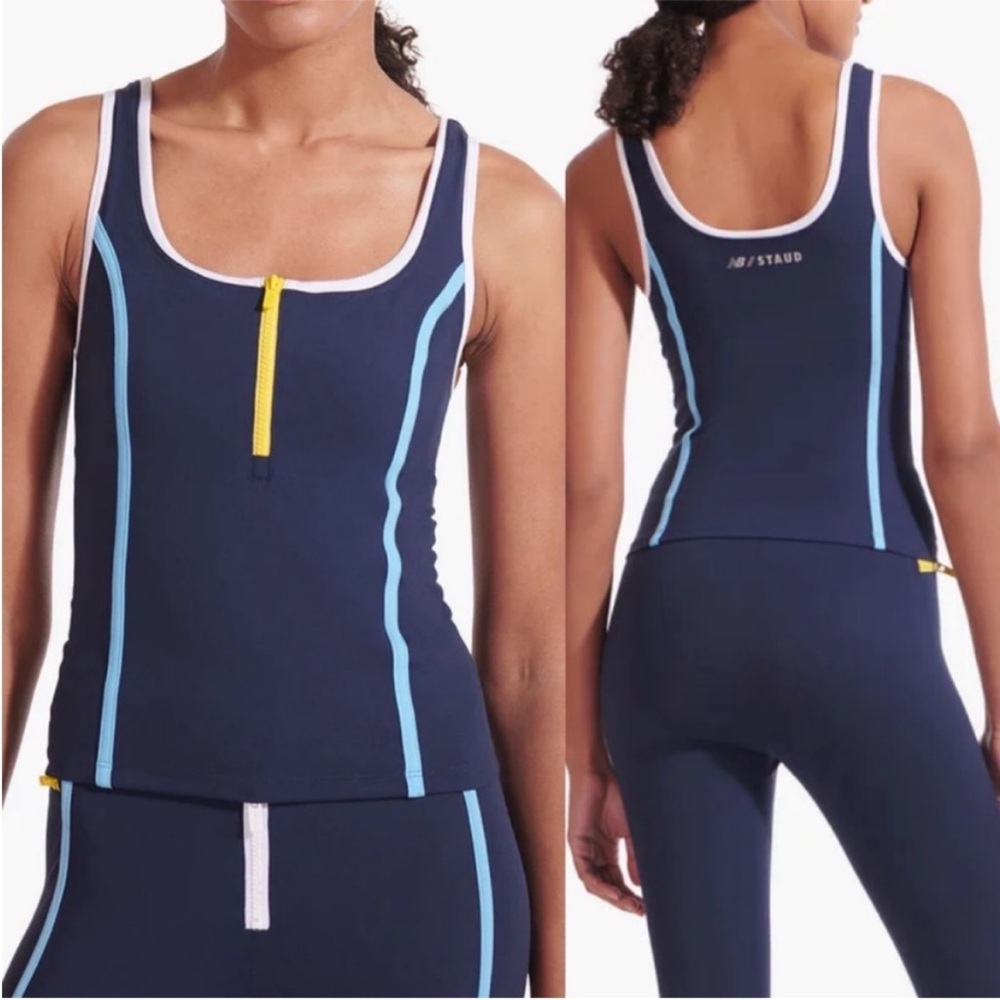 ✨STAUD x NEW BALANCE✨Sleek Front Zip Tank Top